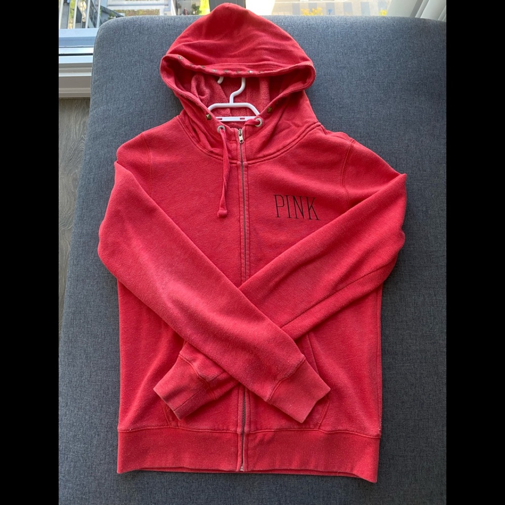VICTORIA SECRET PINK Woman’s Pink Zip Up Sweater